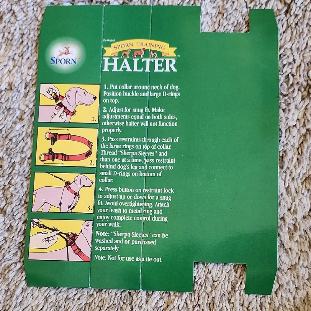 Stops Pulling Sporn Training Dog Halter Size Large